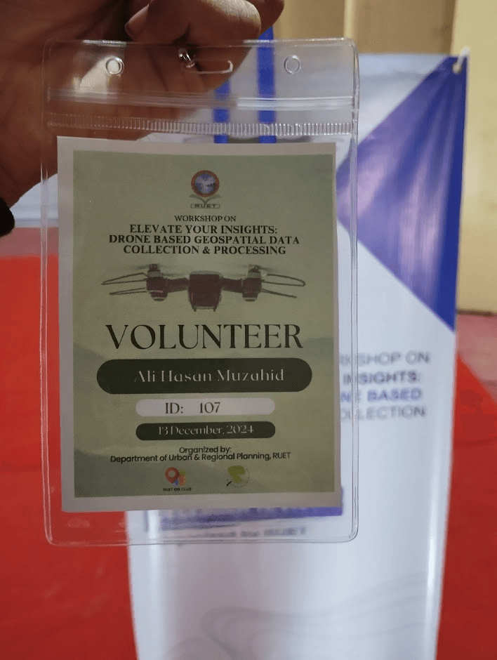 Volunteer Badge — Workshop on Drone Based Geospatial Data Collection (Dec 2024)