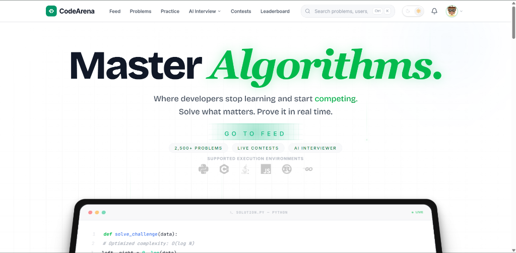CodeArena Flagship Platform Overview
